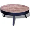 vidaXL Table basse ronde Bois de teck recyclé