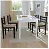 vidaXL Chaises à manger lot de 4 marron hévéa solide et velours