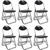 vidaXL Chaises à manger pliables lot de 6 noir similicuir et acier