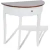 vidaXL Table console avec tiroir et dessus de table marron Demi-ronde
