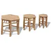 vidaXL Tabourets de jardin 3 pcs bambou