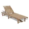 vidaXL Chaise longue Bambou