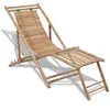 vidaXL Chaise de terrasse d'extérieur avec repose-pied Bambou