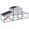 vidaXL Poulailler avec rampes et nichoir Aluminium
