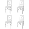 vidaXL Chaises à manger lot de 4 blanc bois de pin