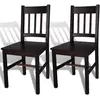 vidaXL Chaises à manger lot de 2 marron foncé pinède