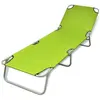 vidaXL Chaise longue pliable acier enduit de poudre vert pomme