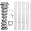 vidaXL Clôture à mailles avec poteaux Acier galvanisé 25x0,8 m Argenté