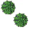 vidaXL Ensemble de 2 boules de buis artificiel avec lavande 30 cm