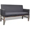 vidaXL Banc avec coussin rembourré tissu hévéa gris foncé