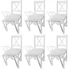 vidaXL Chaises à manger lot de 6 blanc pinède