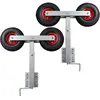 vidaXL Set de 2 supports à double roue inclinable remorque à bateau
