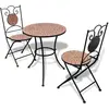 vidaXL Mobilier de bistro 3 pcs Carreaux céramiques Terre cuite