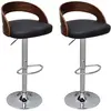 vidaXL Tabourets de bar lot de 2 bois courbé