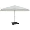 vidaXL Parasol blanc en aluminium avec base mobile
