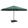 vidaXL Parasol vert en aluminium avec base mobile