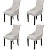 vidaXL Chaises à manger lot de 4 gris crème tissu