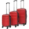 vidaXL Valise rigide 3 pièces Rouge 45,5/55/66 cm