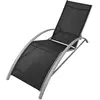 vidaXL Chaise longue aluminium noir