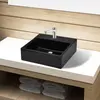VIDAXL Vasque Rectangulaire à Trou Céramique Lavabo Lave-Mains Salle de Bain