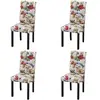 vidaXL Chaises à manger lot de 4 multicolore tissu