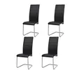 vidaXL Chaises à manger cantilever lot de 4 noir similicuir