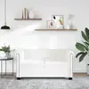 vidaXL Canapé à 2 places Cuir synthétique Blanc