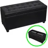 vidaXL Pouf de rangement Cuir synthétique Noir