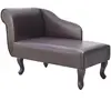 vidaXL Chaise longue Marron Similicuir
