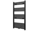 vidaXL Sèche-serviettes eau chaude à rails droits noir 600x1160 mm