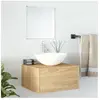 vidaXL Ensemble de meubles salle de bain 2 pcs chêne bois d'ingénierie