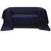 vidaXL Housse de canapé Micro-suède Bleu marine 140x210 cm
