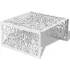 vidaXL Table basse argentée Design géométrique Aluminium
