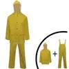 vidaXL Imperméable robuste 2 pièces avec capuchon et salopette Jaune M