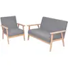 vidaXL Ensemble de canapés 2 pcs Tissu Gris clair