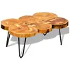 vidaXL Table basse 35 cm 6 troncs Bois
