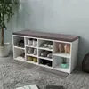 vidaXL Banc de rangement à chaussures 10 compartiments Blanc