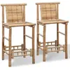 vidaXL Tabourets de bar lot de 2 bambou