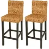VIDAXL - Lot de 2 tabourets abaca