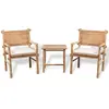 vidaXL Mobilier de bistro 3 pcs avec coussins Bambou