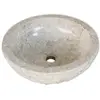 vidaXL Lavabo Marbre 40 cm Crème