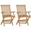 vidaXL Chaises pliables de jardin 2 pcs Bois de teck solide