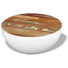 vidaXL Table basse Forme de bol Bois de récupération massif 60x60x30cm