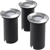 vidaXL Lampes au sol à LED d'extérieur 3 pcs rond