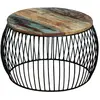 vidaXL Table basse ronde 68x37 cm Bois de récupération massif