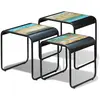 vidaXL Tables gigognes 3 pcs Bois de récupération massif