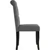 vidaXL Chaises de salle à manger 6 pcs Gris foncé Tissu