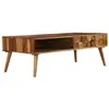 vidaXL Table basse Bois Sesham massif avec finition miel 110x50x37 cm