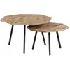 vidaXL Ensemble de table basse 2 pcs Hexagonal Teck recyclé
