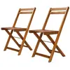 Vidaxl - Chaises de bistro d'extérieur lot de 2 Bois d'acacia solide